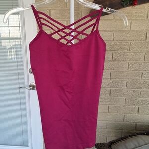 Pink Camisole with Strappy Neckline